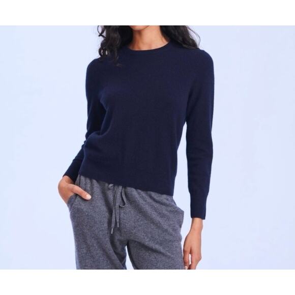 Naadam 100% Cashmere Navy Original Crew Neck Pullover...